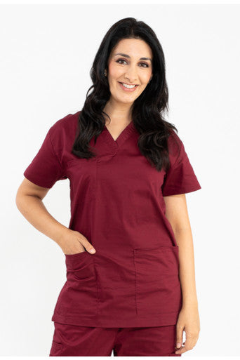 Classic Scrub Top Maroon