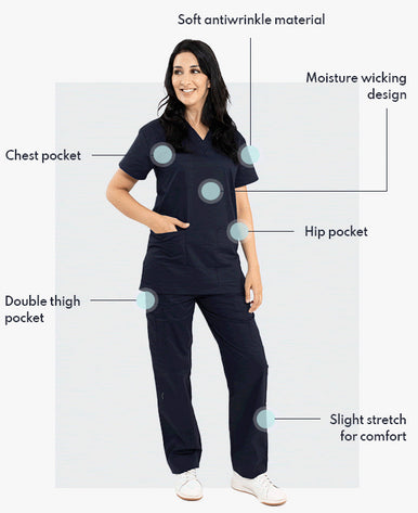Comfort Scrub Top Ink